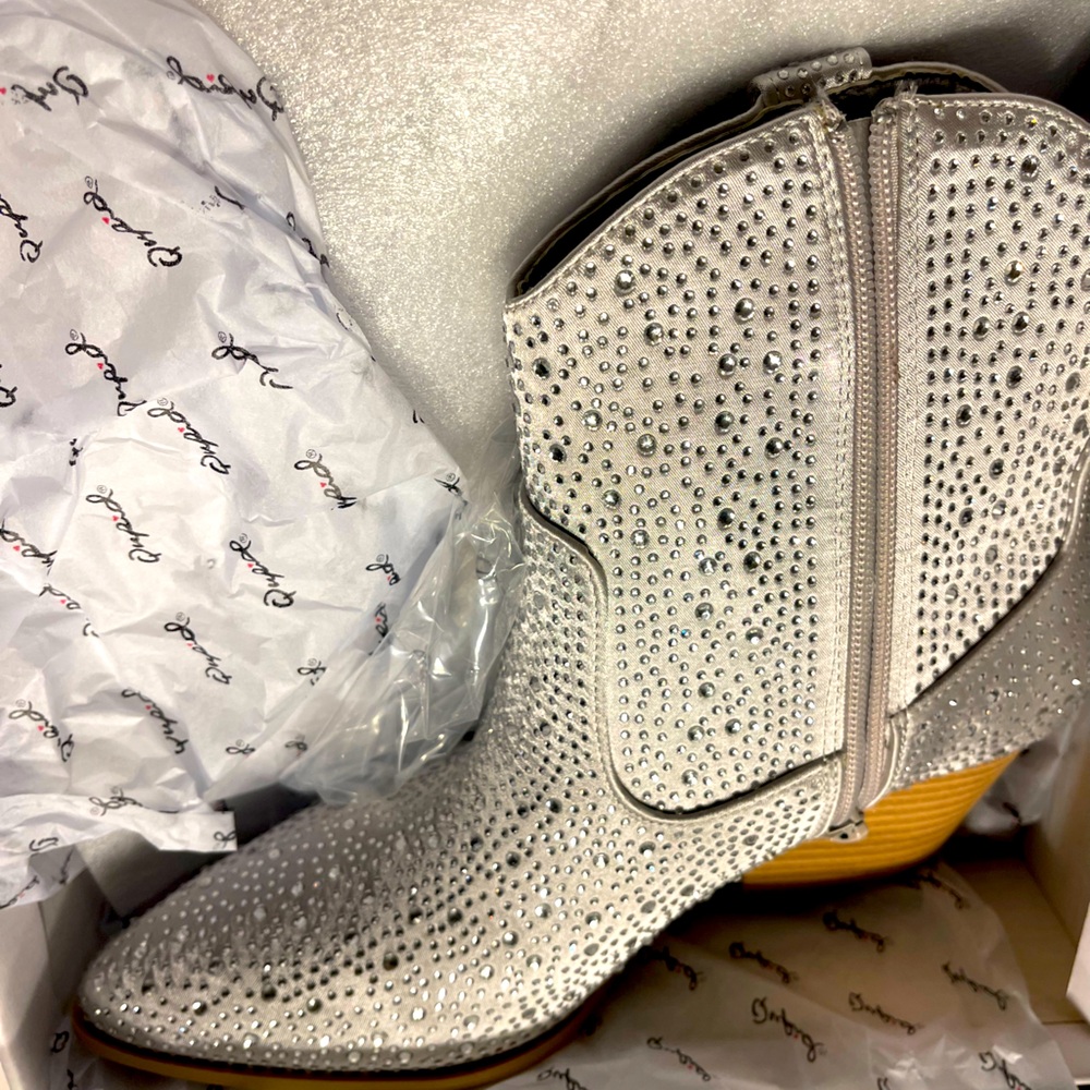 Francesca’s Rhinestone boots